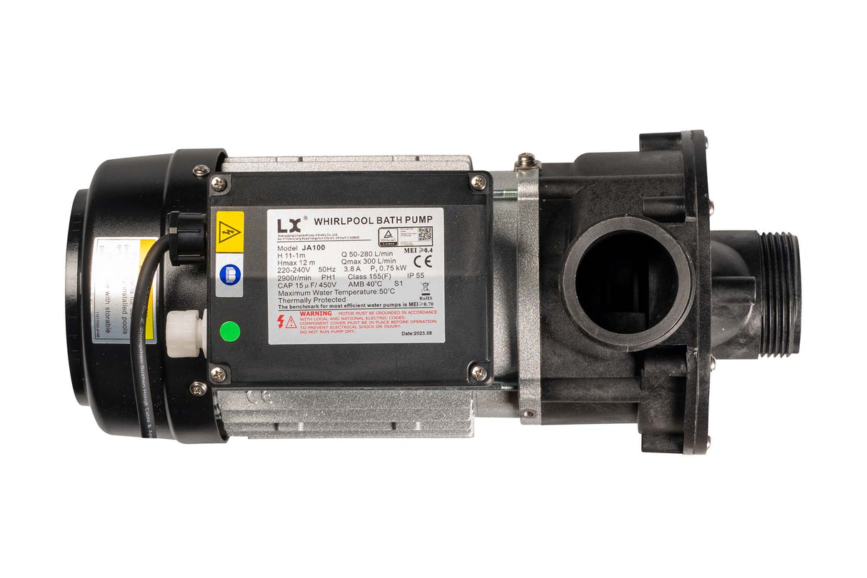 JA100 Circulation Pump 0.5 HP voor spa's en jacuzzi's, stille en betrouwbare pomp, LX