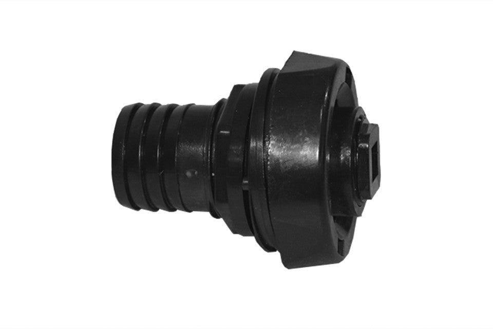 Passion | Drain Valve - 1 1/2" RB // 1" S, zwart drainklep voor spa afvoer, geschikt voor jacuzzi pomp Passion.