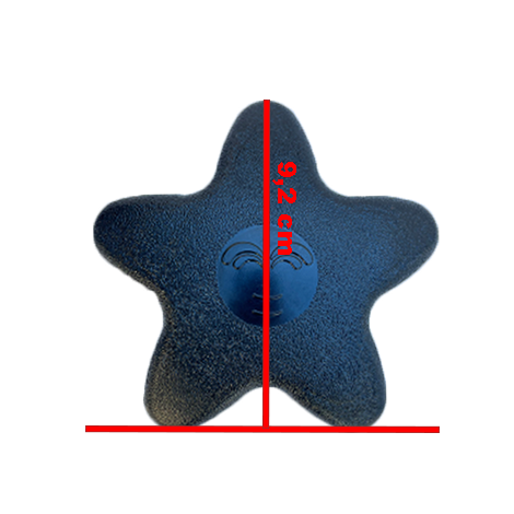 Passion | Star Handle - 1 1/2", Black