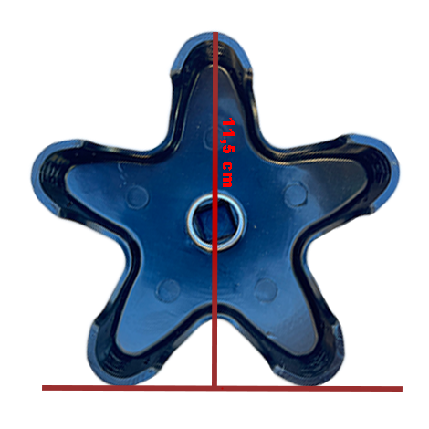 Passion | Star Handle - 2", Black