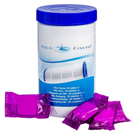 AquaFinesse Filter Cleaner tabletten voor snel en krachtig filterreiniging van spa en zwembadfilters Aqua Finesse