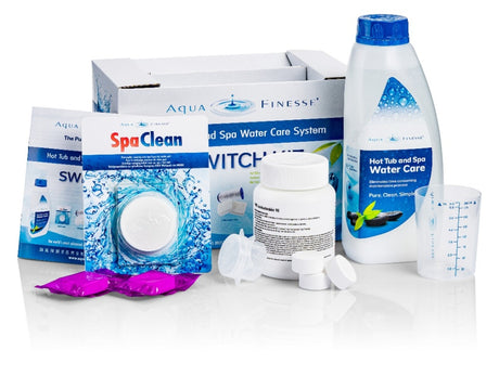 AquaFinesse Switchkit voor grondige spa reiniging en onderhoud, ideaal bij problemen met jacuzzi pomp Aqua Finesse